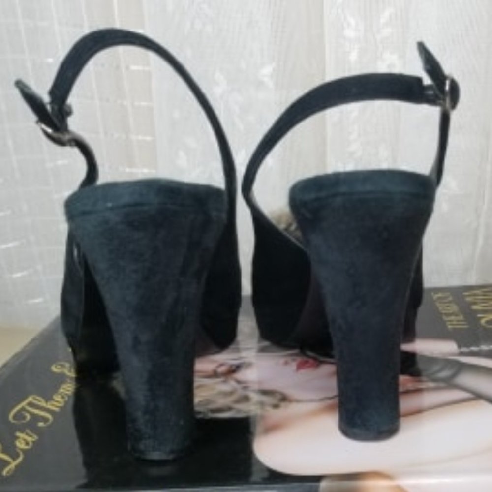 Grigiarancio pin up black suede pump sz7.5 - Picture 2 of 8